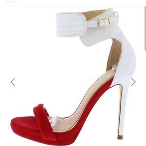Red and White Women's Heels